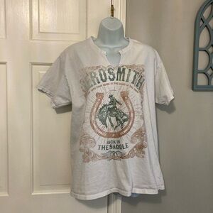 Aerosmith White Graphic Tee - Short Sleeve